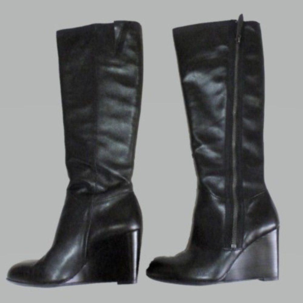 Franco Sarto 5M Black Tall Wedge Boot